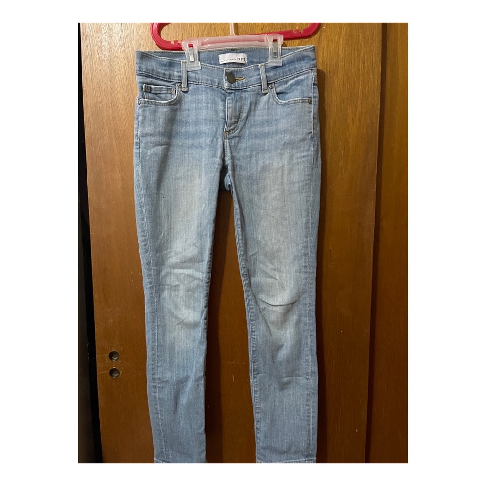 Loft clear blue jeans